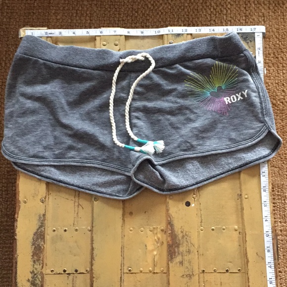 ROXY SURF BOHO STRETCH DISTR LOUNGE SHORTS CHARC M - Picture 2 of 7